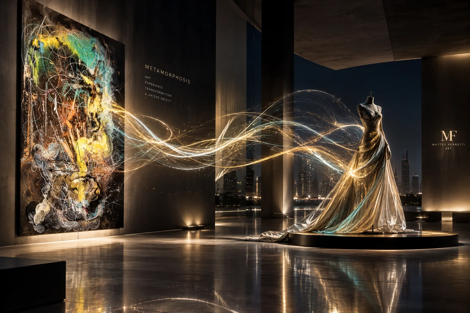 Metamorphosis: work, energy and transformation in space