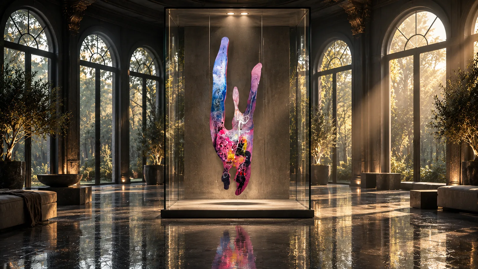 A work by Matteo Ferretti as a physical presence in space