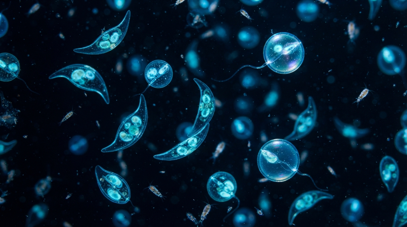 The microscopic and biological scale of bioluminescence